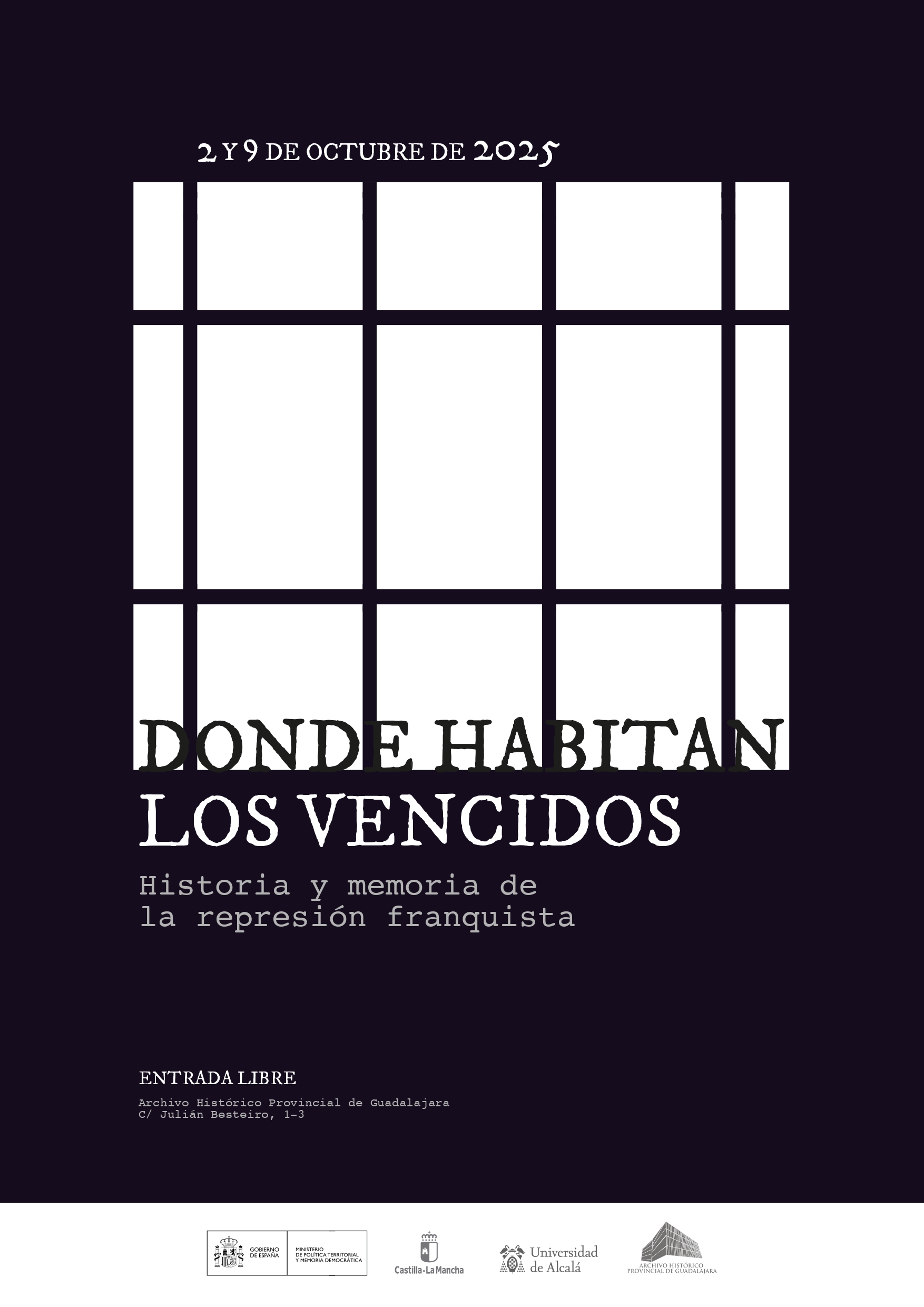 Ciclo de conferencias « Donde habitan los vencidos » – Guadalajara, 2 y 9 de octubre de 2025