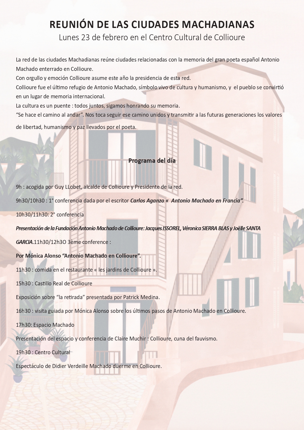 Collioure accueille la Réunion des Villes Machadiennes 2026